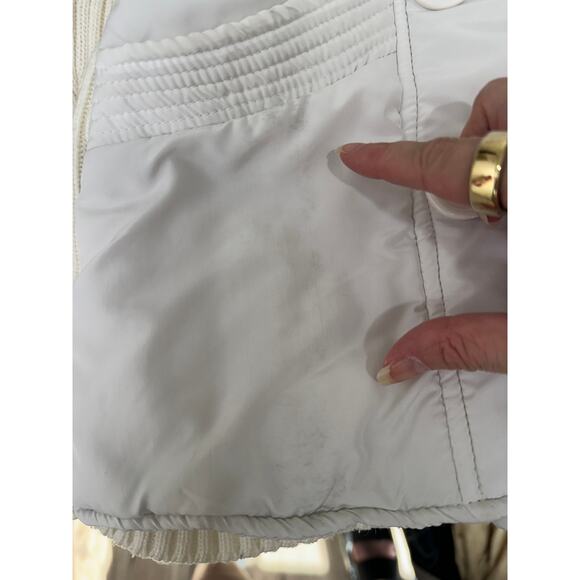 JJAlways Women’s Cream/White Mixed Media Double-Breasted Jacket US S - Picture 5 of 11